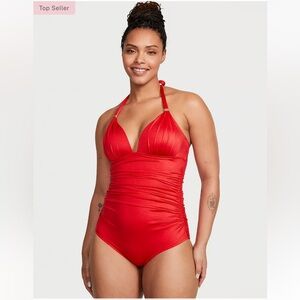 VICTORIA'S SECRET SWIM The Harlow Push-Up One-Piece Swimsuit - Lipstick/Size S